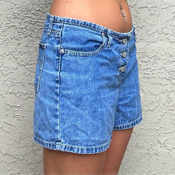 Vintage Jordache Nineties Jean Shorts with Exposed Stitching - Picture 2 of 10